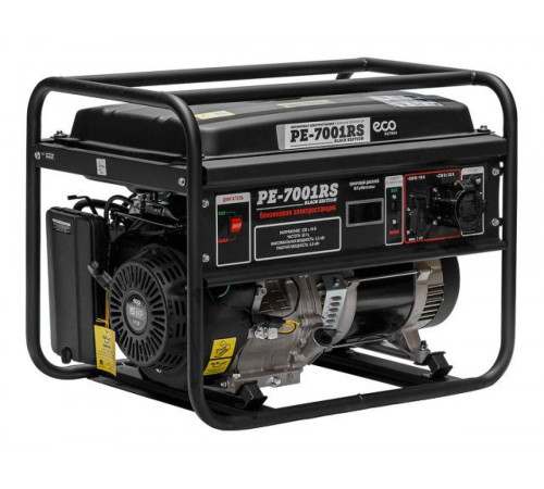 Электрогенератор бензиновый ECO PE-7001RS Black Edition 5.5 кВт, 230 В, бак 25.0 л, вес 72.2 кг